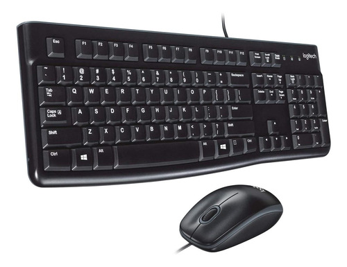 Kit Teclado Mouse Logitech Mk120 Cableado Gtía Oficial Amv