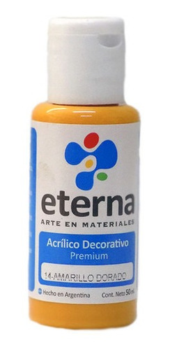 Eterna Acrilico Decorativo 50ml Amarillo Dorado
