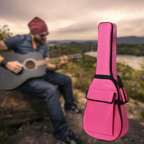 Imagen 7 de 9 de Bolsa De Guitarra De Tela Oxford Partes De 41 Pulgadas Rosa