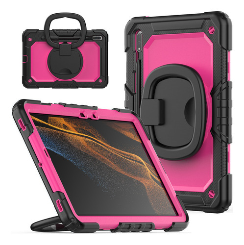 Funda Con Asa Y Soporte Para Galaxy Tab S7/s8 De 11 Pulgadas