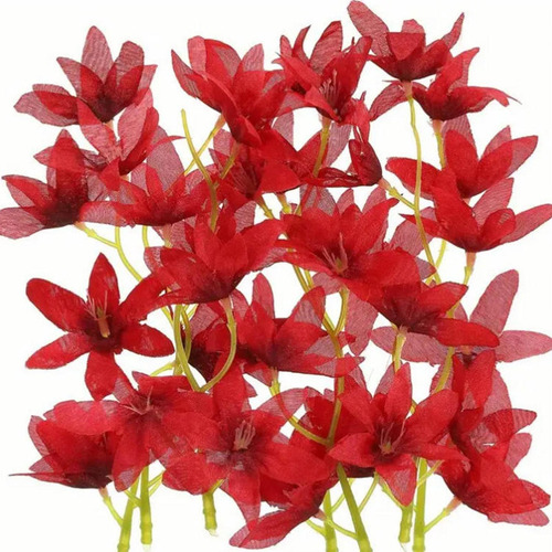 12 Flores Artificiales De Seda De 18 Cm, Rellenos De