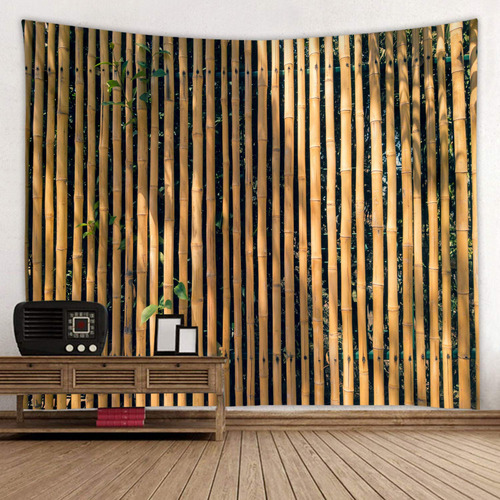 Tapiz Decorativo Cortina Bambu Para Colgar Pared Sala