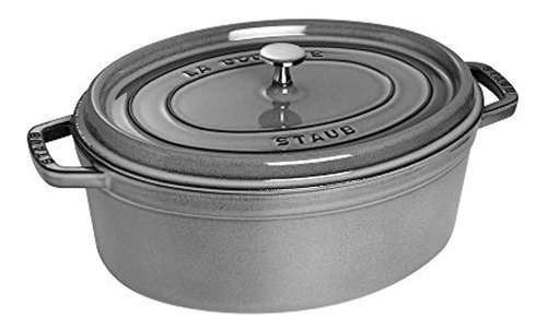 Staub 1103318 Cocotte Ovalado, 7 Cuartos, Gris Grafito