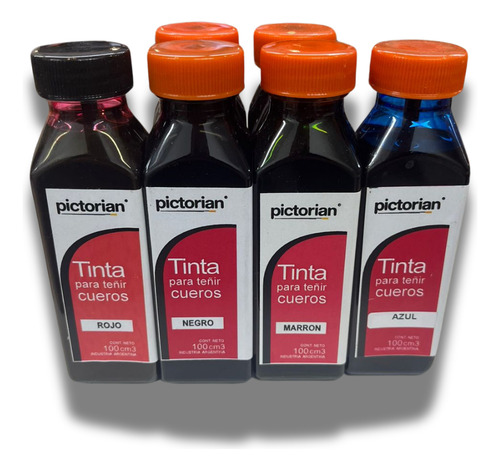 Tinta Para Teñir Cuero Pictorian X100cc Con Aplicador Negro