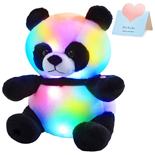 Bstaofy Iluminación Panda Animal Led Panda Oso Soft Plush To