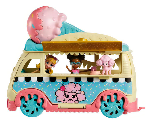Camión de helados Polly Pocket, caramelos, sorpresas, Hhx77