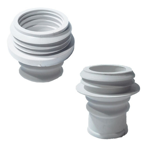 Imagen 5 de 9 de Fuelle Para Inodoro 1,5 / 2 Corto Colgar Pvc Blanco Largo