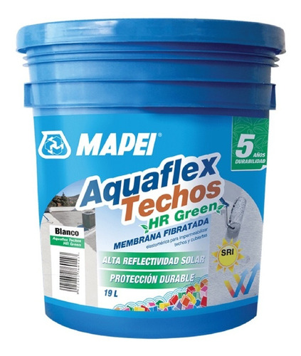 Mapei Aquaflex Techos Hr Green Impermeabilizante Reflectivo