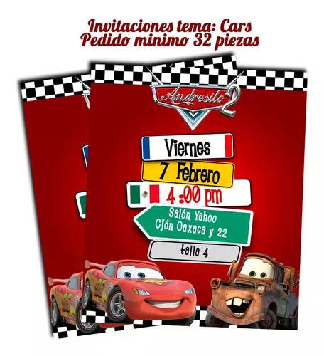 Invitación De Cumpleaños Cars