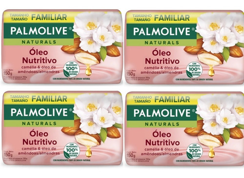 Pack X4u Jabón Oleo Nutritivo Naturals Palmolive 150g