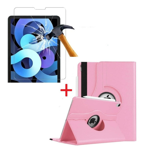 Funda Case + Vidrio Protector 9h Para iPad Air 4 A2316 A2324