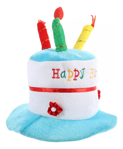 Sombrero De Felpa En Forma De Tarta De Cumpleaños Con