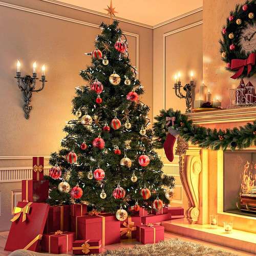 44 Peças De Enfeites De Bolas De Natal Para Árvore De Natal