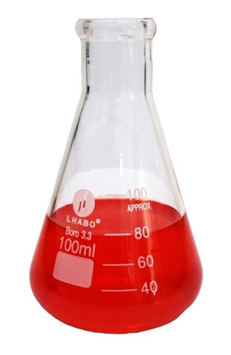 Matraz Erlenmeyer 100 Ml Vidrio Jf Lhabo