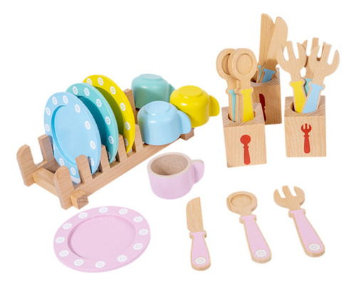 Mz Play Kitchen Accessories Play Platos Y Vajillas For 3,