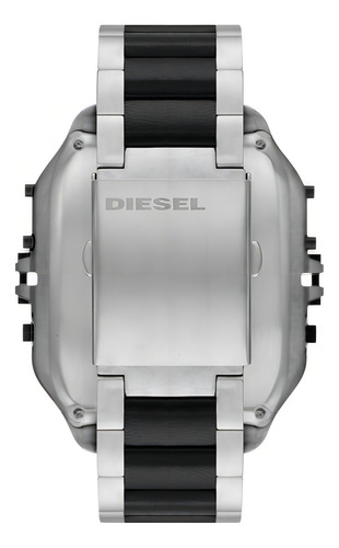 Relógio masculino Diesel Clasher em cor de aço com pulseira de prata