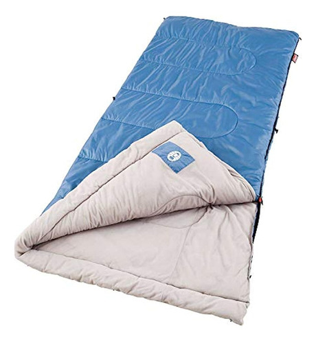 Coleman Sun Ridge 40f Warm Weather Sleeping Bag, Blue