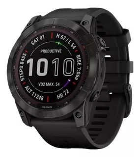 Reloj Smartwatch Fenix 7x Zafiro Solar Titanio Dlc Garmin Color de la caja Negro Color de la malla Negro Color del bisel Black