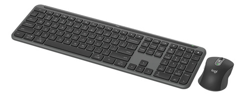 Combo Inalámbrico Teclado Y Mouse Signature Slim Mk950 Negro Negro Negro