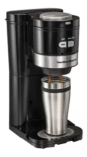 Cafeteira Hamilton Beach Grind and Brew Single Serve 49989 super automática preta e prateada de filtro 220V
