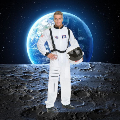 Casco Astronauta Nasa Espacial Apolo Color Blanco Y Negro