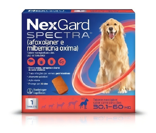 Nexgard Spectra Cães De 30,1 A 60kg Caixa Lacrada Original