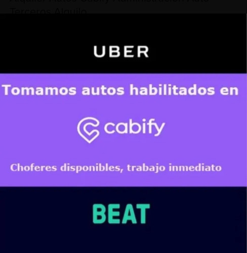 Imagen 7 de 7 de Alquiler Y Administracion Autos De Terceros Cabify Uber