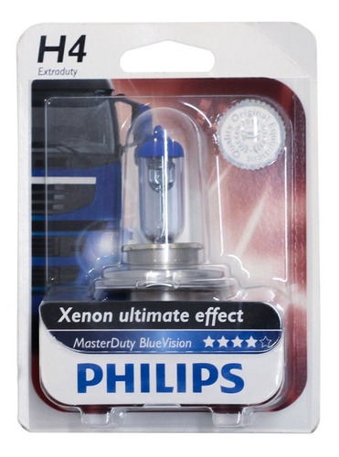 Lampara Halogena Masterduty Bluevision Philips H4 24v 75/70w