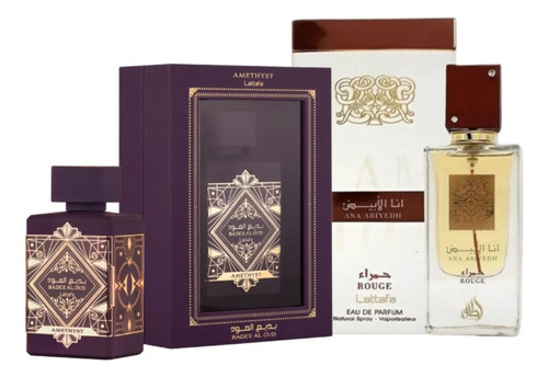Combo Perfume Arabe Lattafa Amethyst + Ana Abidedh Rouge