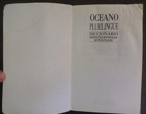 Oceano Plurilingue Espanol/english-français- Deutsch-italian (Usado)