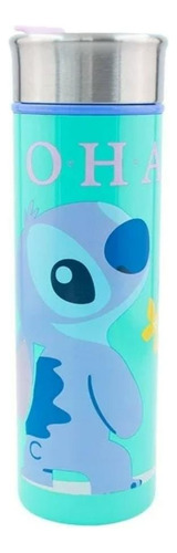 Termo Disney Stitch Doble Pared -vaso Mantiene Temperatura Azul Claro