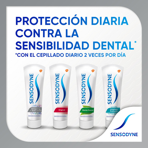 Sensodyne Pasta de Dientes Whitening Anti-Sarro Protección Diária Pasta Dental Para Dientes Sensibles 1 Unidad 113 g