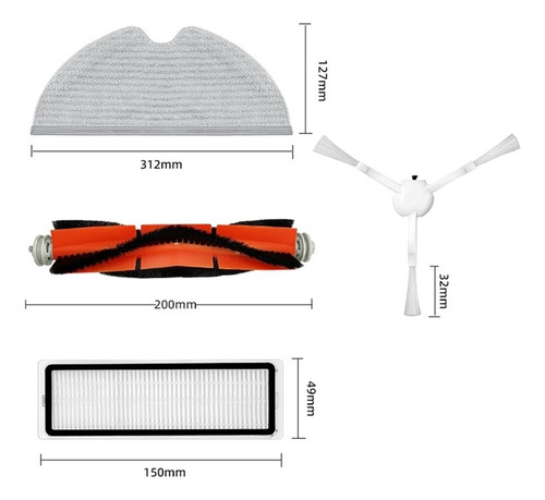 Accesorio De Repuesto P/aspiradora Robot Xiaomi Mijia 1c 2c