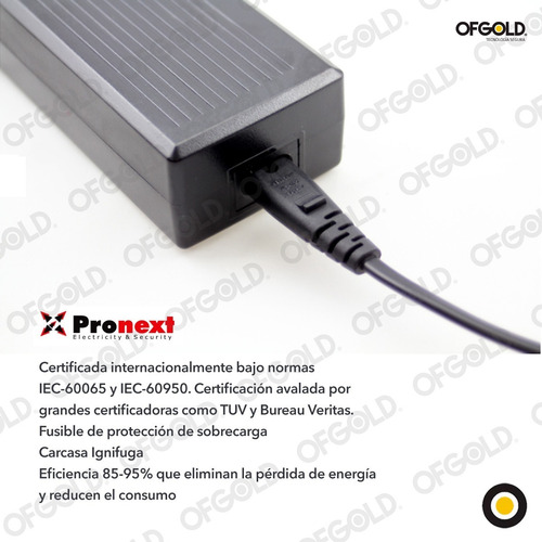 Imagen 2 de 9 de Fuente 12v 5a Amp Reales Switching Pronext Camaras Leds Cctv