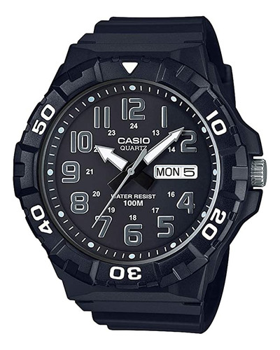 Casio Mrw-210h-1 Original Black X-large Dial Analog Mens