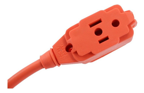 Multicontacto De 3 Tomas Argos 9710315color Naranja Largo Del Cable De 30m 13a 127v