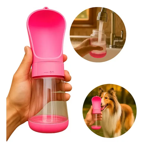 Garrafinha Bebedouro De Agua Portátil Para Pets 330ml Garrafa Agu...