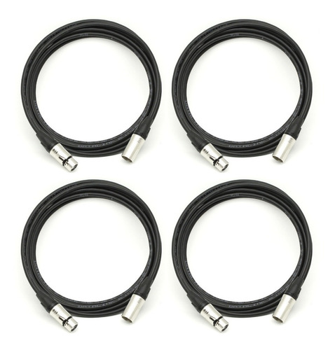Kit 6 Cabo Dmx 1 Metro 110 Ohms Iluminação Palco Cênica