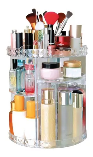 Organizador de maquillaje giratorio: altura de estante ajustable y  totalmente giratorio, el organizador de cosméticos giratorio redondo  perfecto para