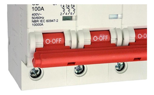 Kit C/4 - Disjuntor Steck ''din'' Tripolar 100a. C