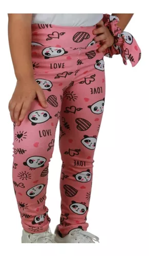 CALÇA LEGGING INFANTIL ESTAMPADA ONÇA