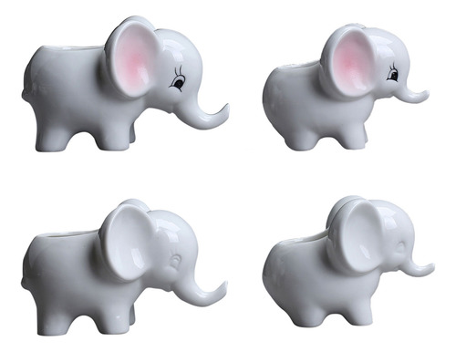 Maceta De Cerámica Con Forma De Elefante Colorido