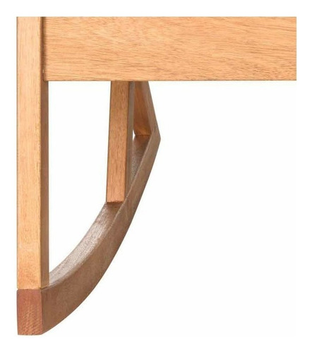 Silla Mecedora Para Exteriores De Madera Marron & Amarillo