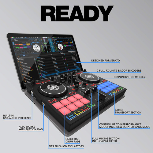 Reloop Ready Controlador Compacto Para Dj Serato