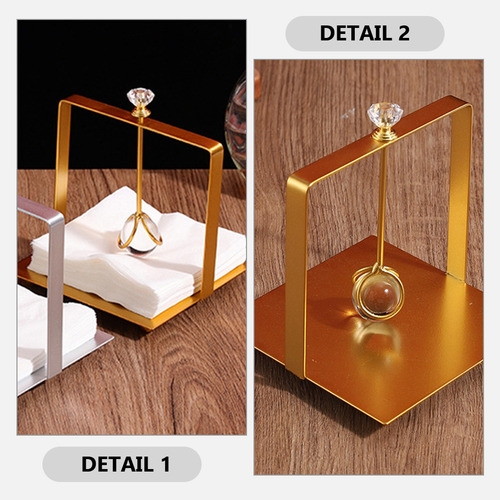 Dispensador De Pañuelos De Mesa De Metal Independiente F