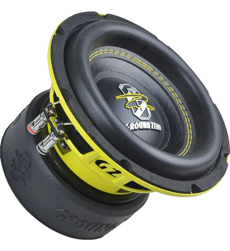 Subwoofer Ground Zero 8'' Radioactive Spl 2+2 Ohm 1000wrms Cor Preto