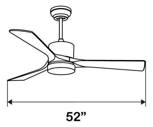 Ventilador De Techo Con Luz Led 52 Copter 6 Velocidades Cct