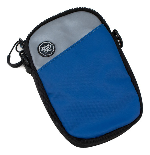 Morral / Bandolera Origami Dl-001 Color Azul/gris Diseño De La Tela Polyester
