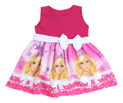 Vestido Festa Infantil Barbie Pink 8-12 Anos Frete Grátis