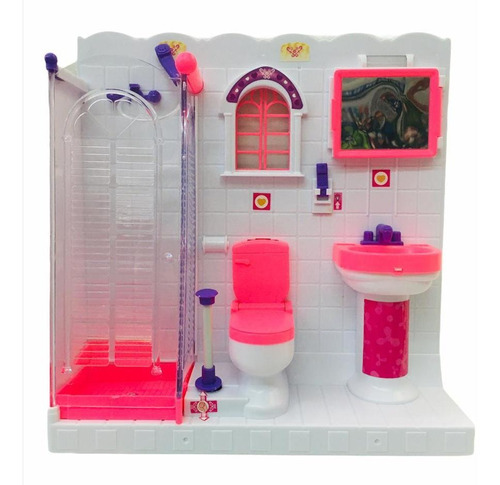 Baño Muñeca Paloma Ducha C/ Agua Luz Toy New 6577 Bigshop